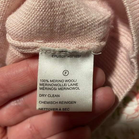Lord & Taylor Pink V-Neck Sweater - Picture 3 of 4